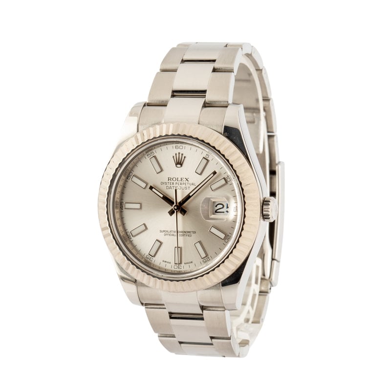 Used Rolex Datejust II Ref 116334 Silver Dial