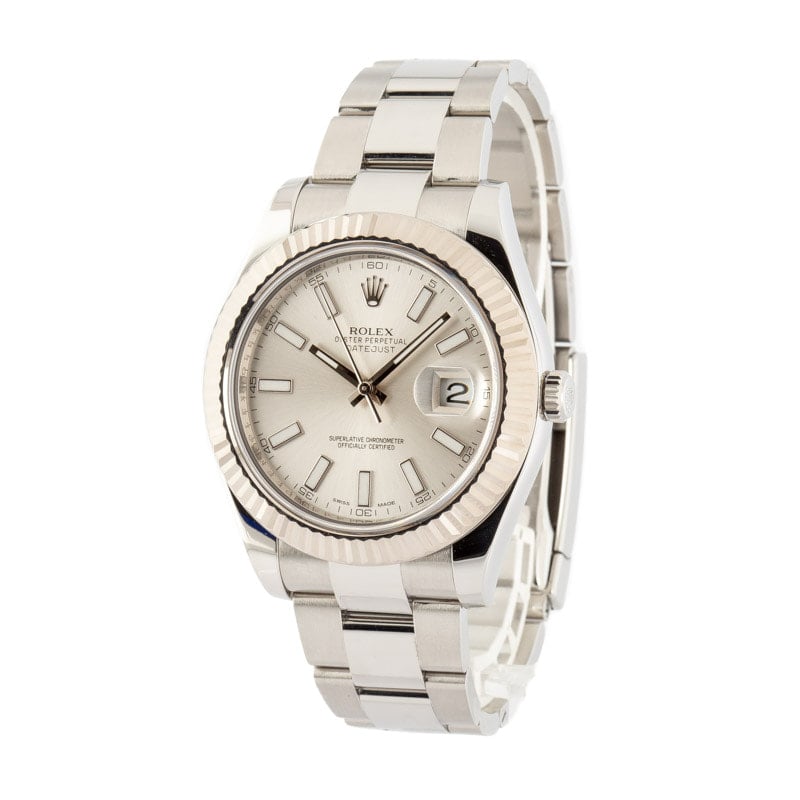 Rolex Datejust II Ref 116334 Silver Dial