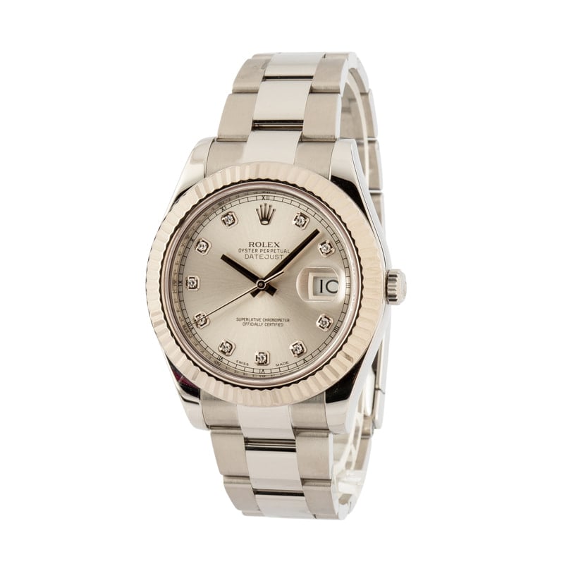 Rolex Datejust II Ref 116334 Diamond Dial