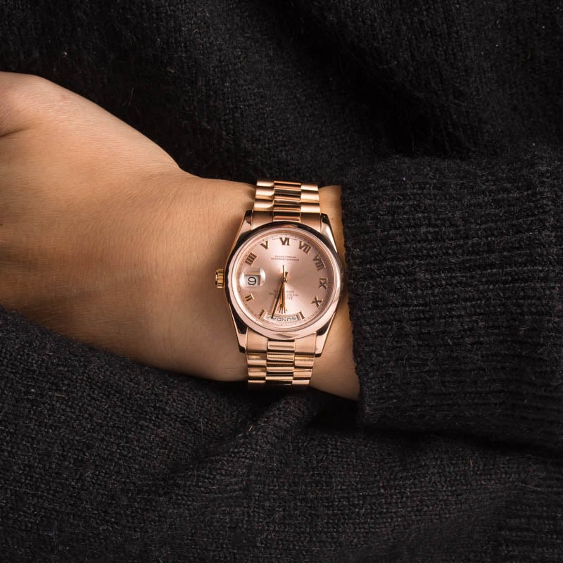 Rolex Day-Date 118205 18k Rose Gold