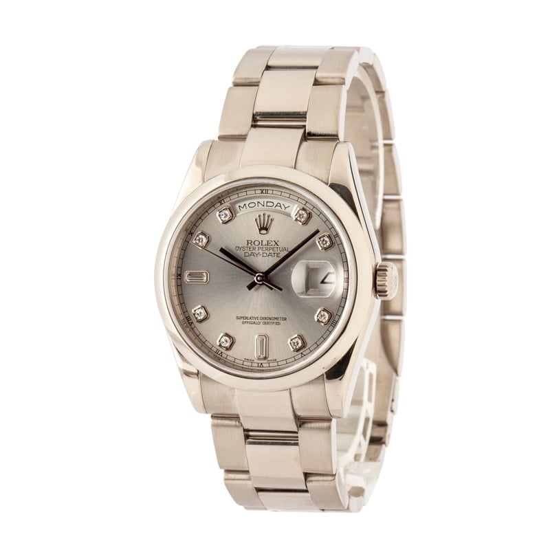 Rolex Day-Date ref 118209 White Gold