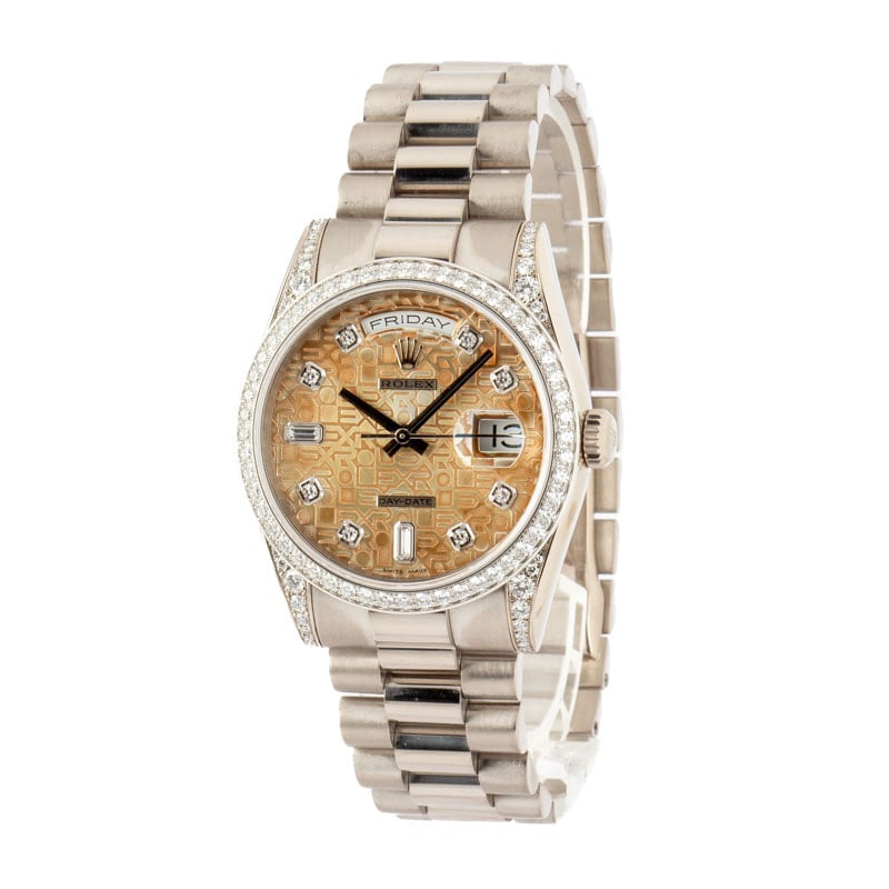 Pre-owned Rolex President Day-Date 118389 Jubilee Dial