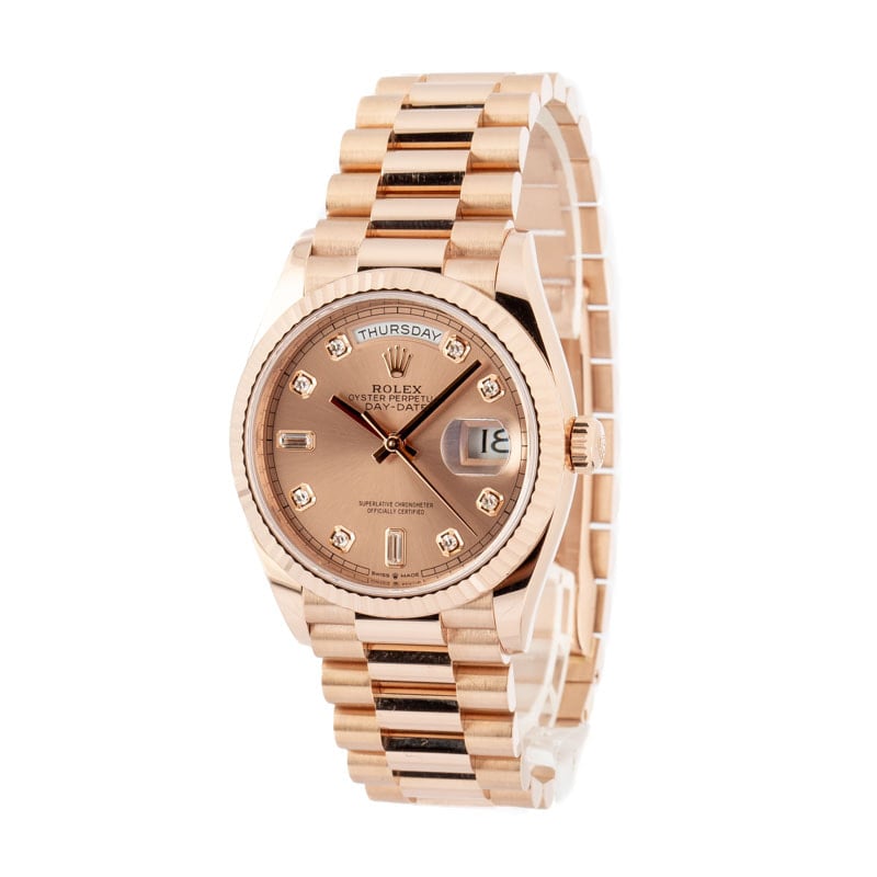 Rolex Day-Date 36 ref 128235 18k Everose Gold