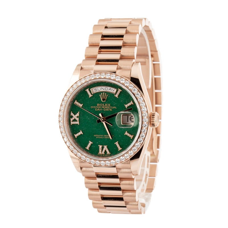 Rolex Day-Date 36 Ref 128345 Green Aventurine Dial