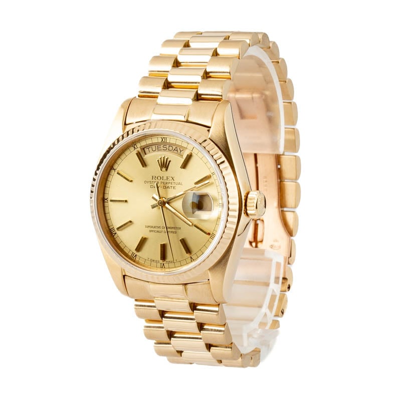 Rolex Day-Date Ref 18038 18k Yellow Gold