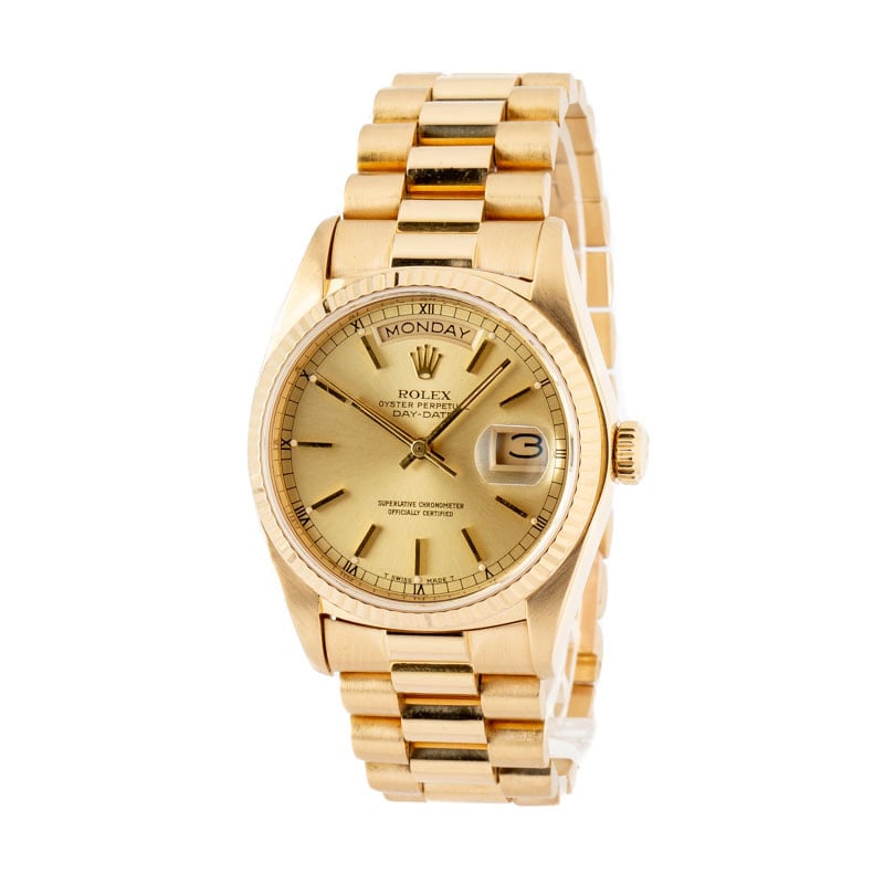 Used Rolex Day-Date 18038 Yellow Gold