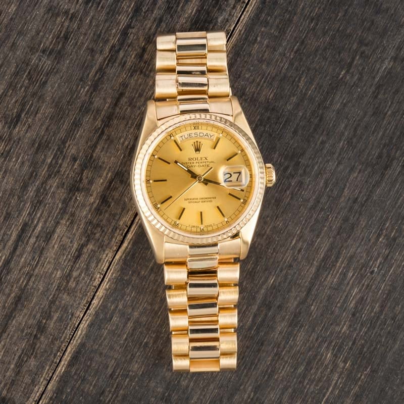 Used Rolex President 18038 Champagne Dial