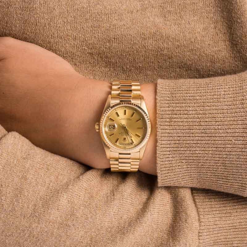 Pre-Owned Rolex President 18238 Fluted Bezel