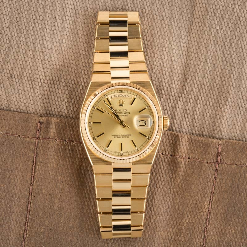 Rolex Day-Date OysterQuartz 19018 Yellow Gold