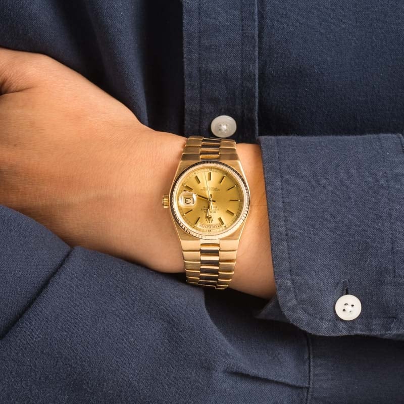 Used Rolex Day-Date OysterQuartz 19018 Yellow Gold