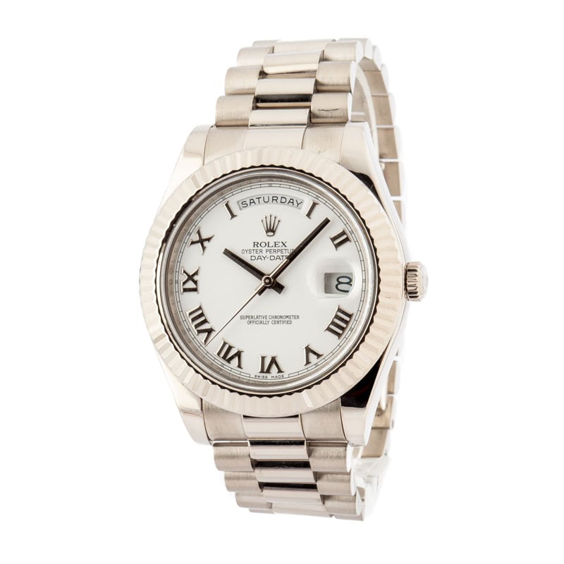 Rolex Day-Date II Ref 218239 18k White Gold