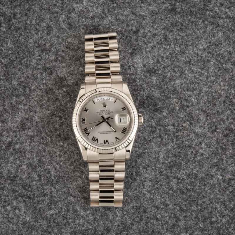 Rolex Day-Date 118239 Rhodium Roman Dial