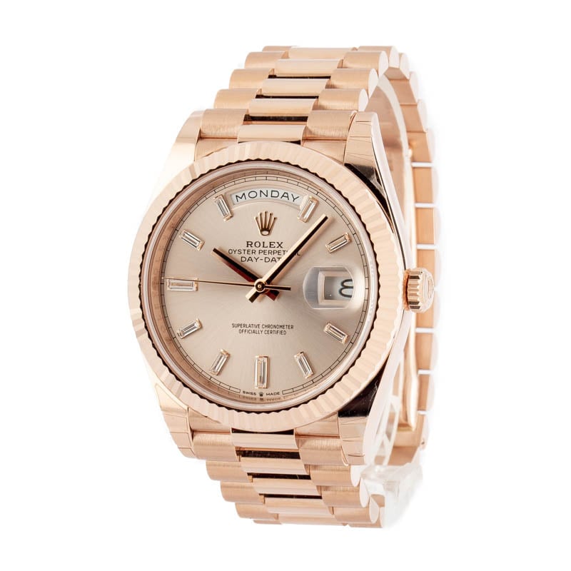 Rolex Day-Date 40 Ref 228235 18k Everose Gold