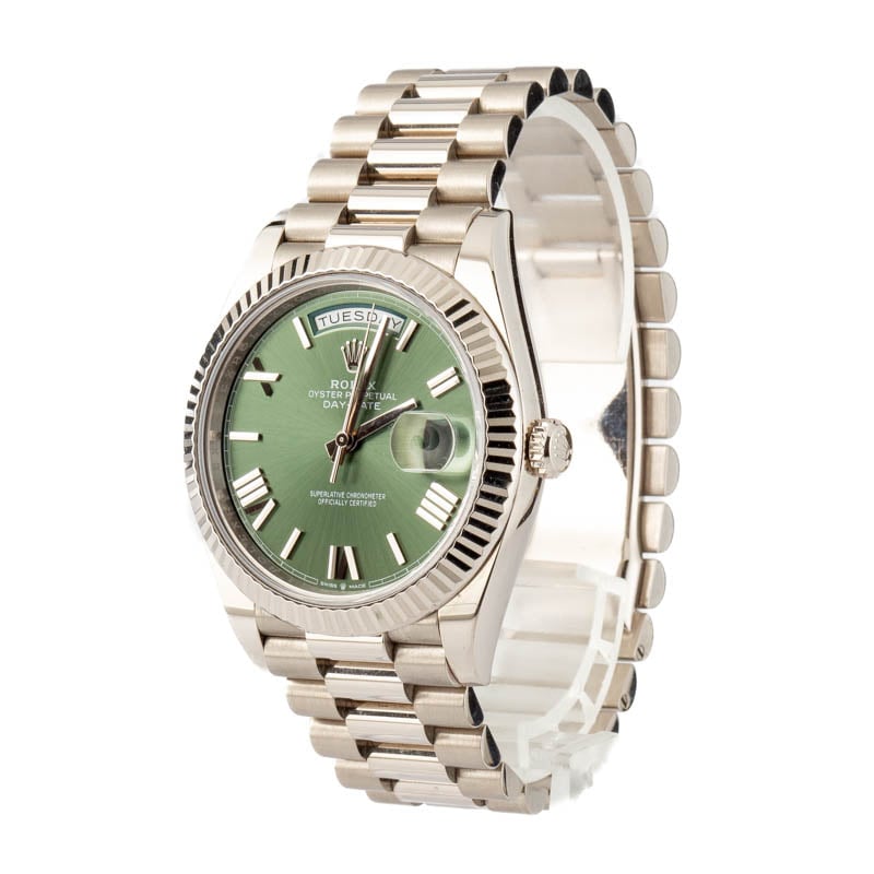 Rolex Day-Date 40 228239 Olive Green Roman Dial