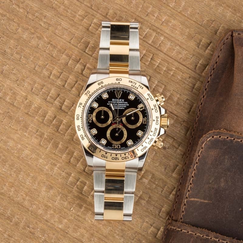 PreOwned Rolex Daytona Cosmograph 116503 Black Diamond Dial