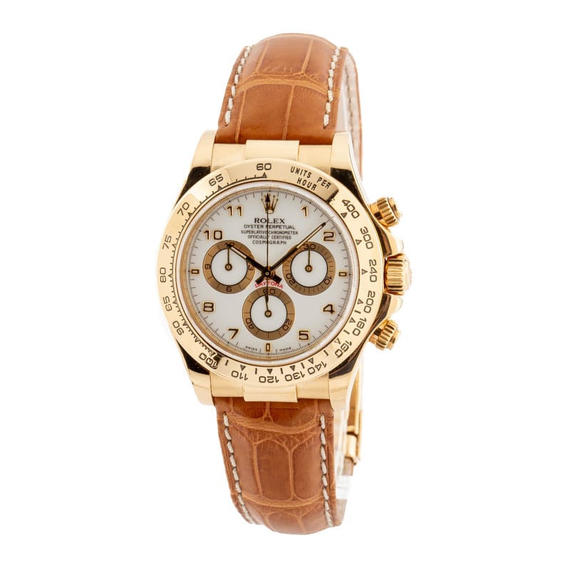 Pre-Owned Rolex Daytona Cosmograph 116518 White Arabic Dial