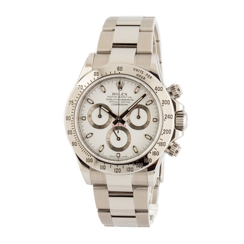 Used Rolex Daytona 116520 White Dial