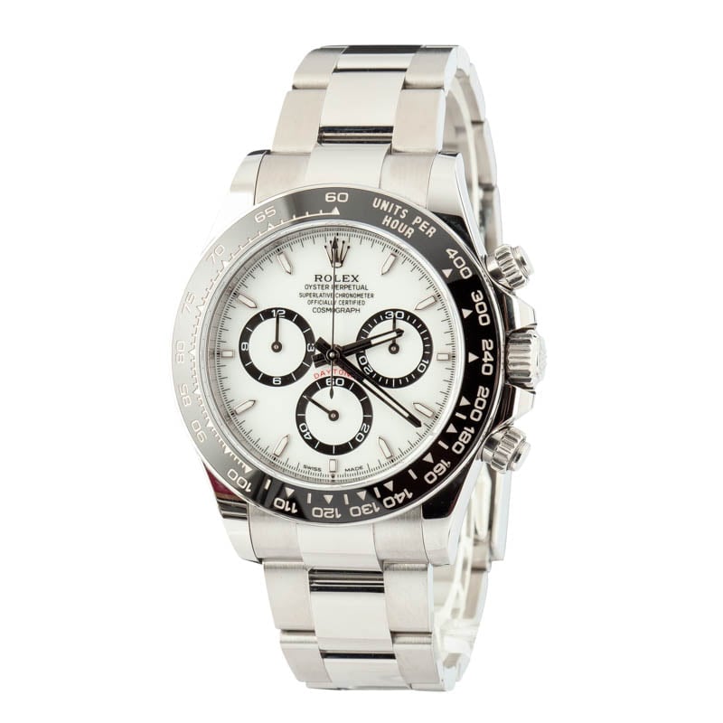 Pre-owned Rolex Daytona Ref 126500 White Dial