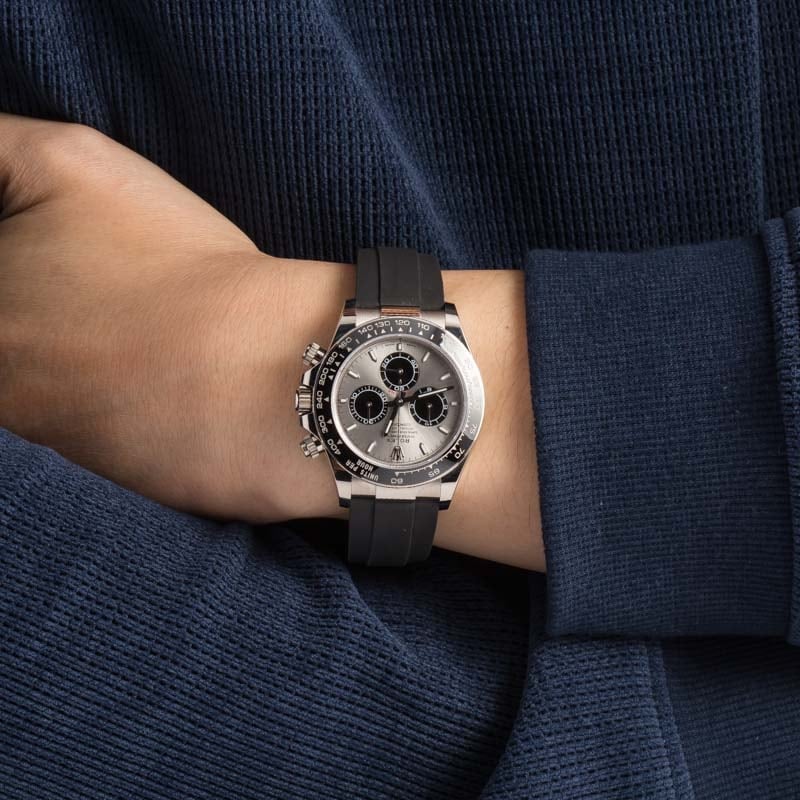 Rolex Daytona 126519 White Gold on Oysterflex Strap