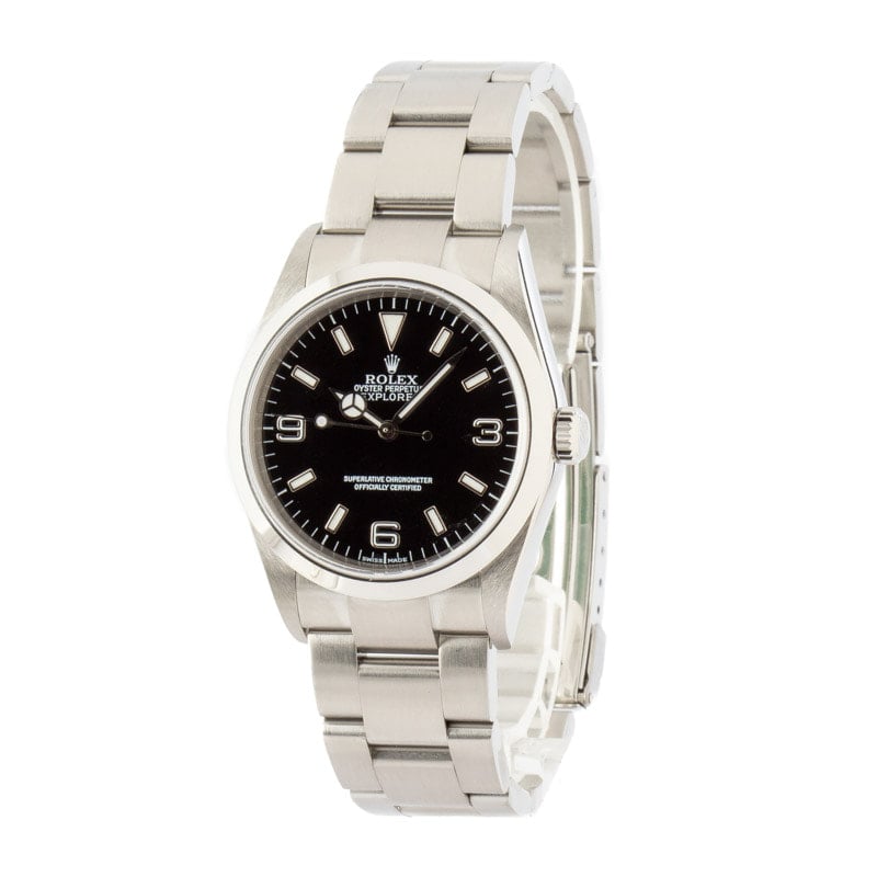 Pre-owned Rolex Explorer 114270 Stainless Steel