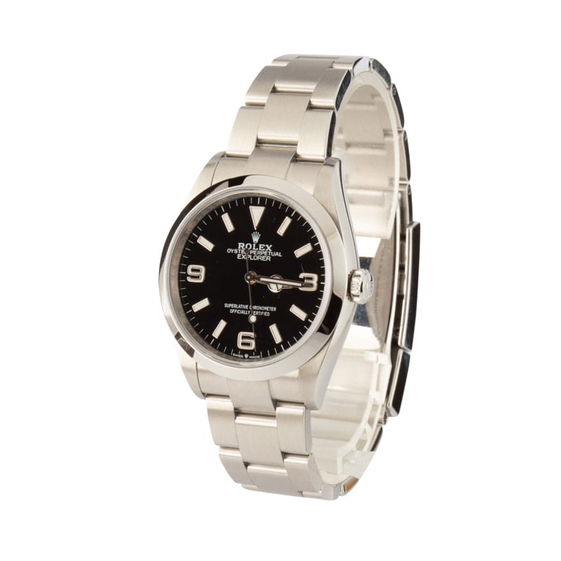 Rolex Explorer 124270 Black Arabic Dial