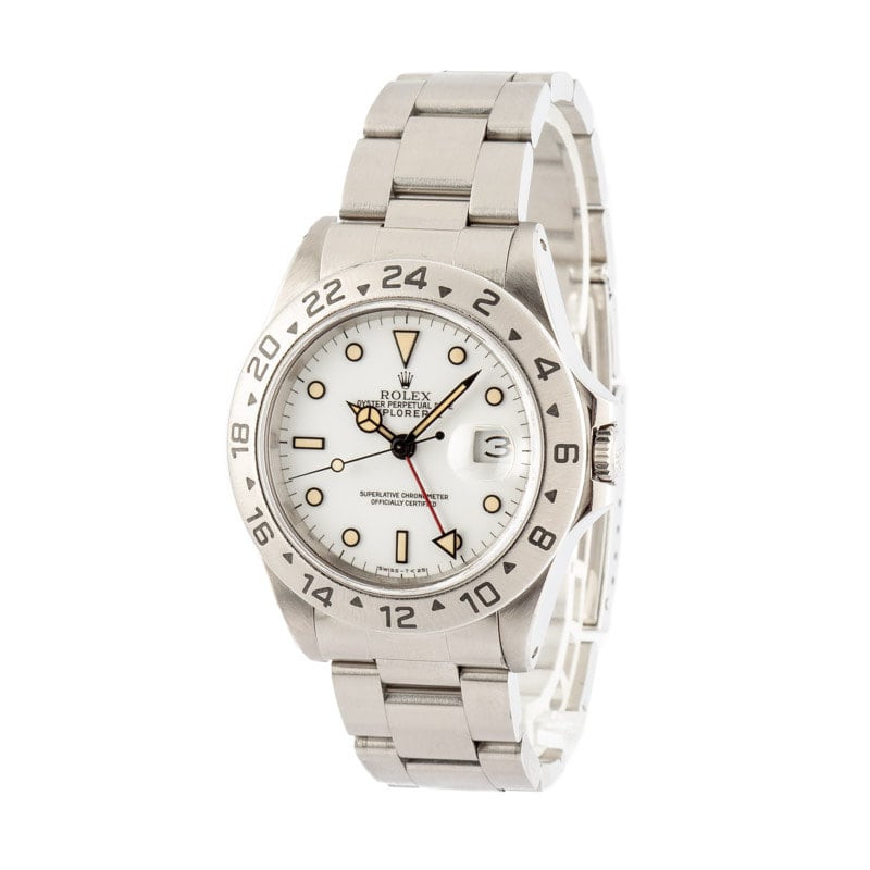 Rolex Explorer II Ref 16570 White Dial