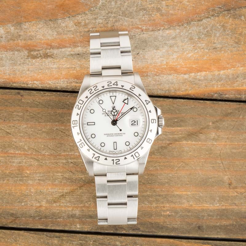 Rolex Explorer II 16570 White Dial Watch