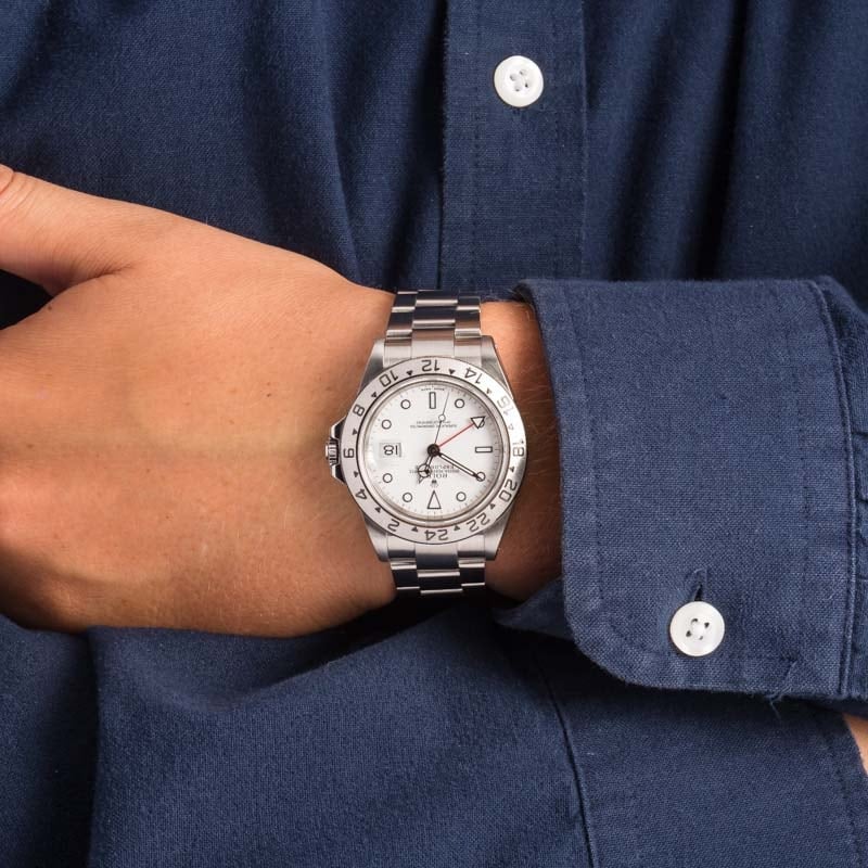 Rolex Explorer II 16570 White Polar Dial