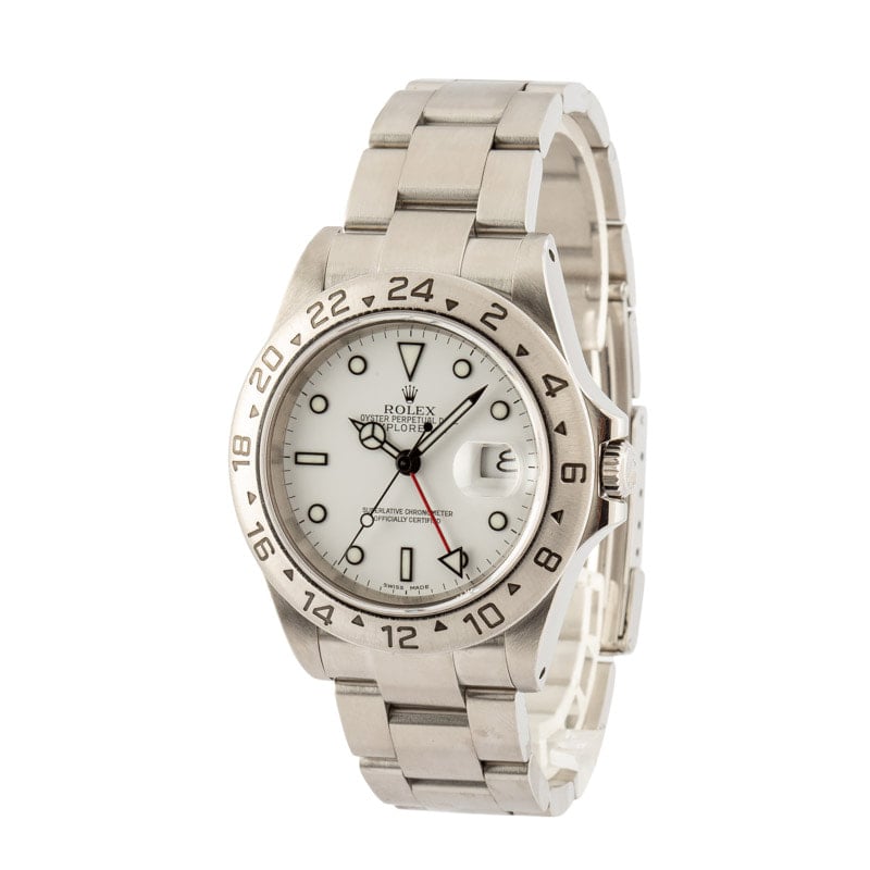 Used Rolex Explorer II Ref 16570 White Dial