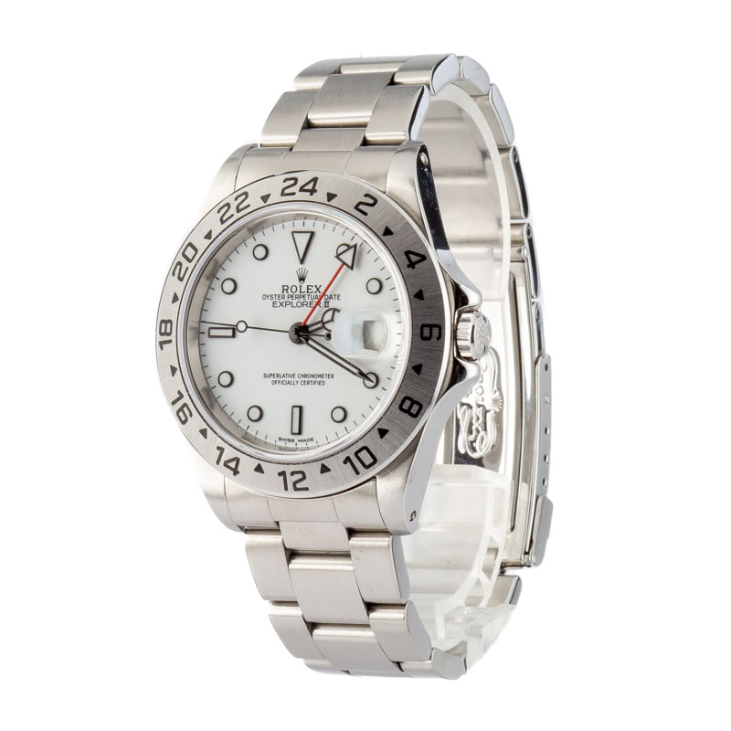 Rolex Explorer II 16570 White Dial Watch