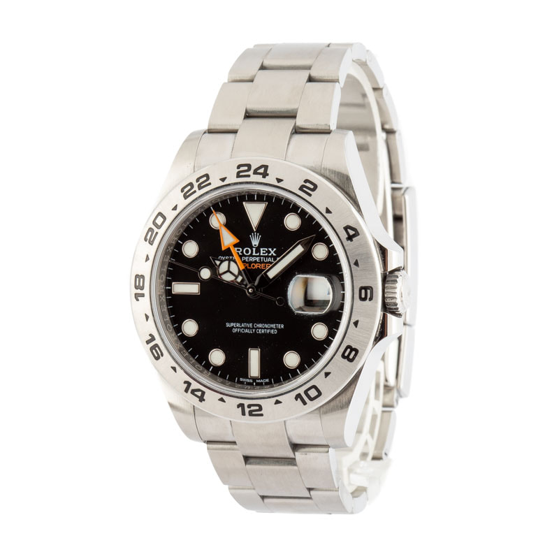 Pre-Owned Rolex Explorer II 216570 Black Dial