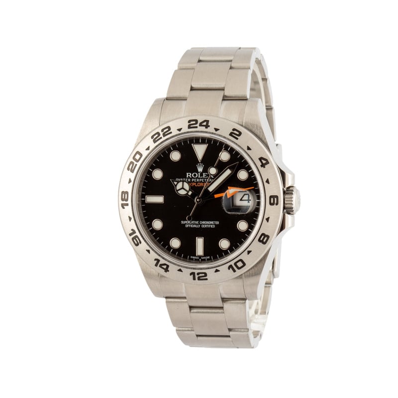 Pre-Owned Rolex Explorer II 216570 Black Dial