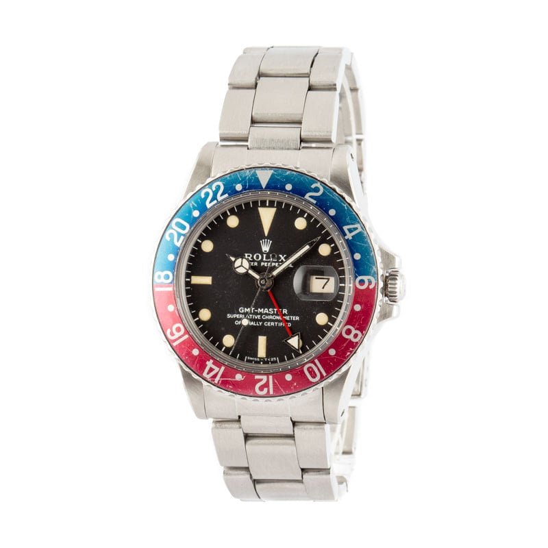 Vintage Rolex GMT-Master 1675 Pepsi Steel Oyster