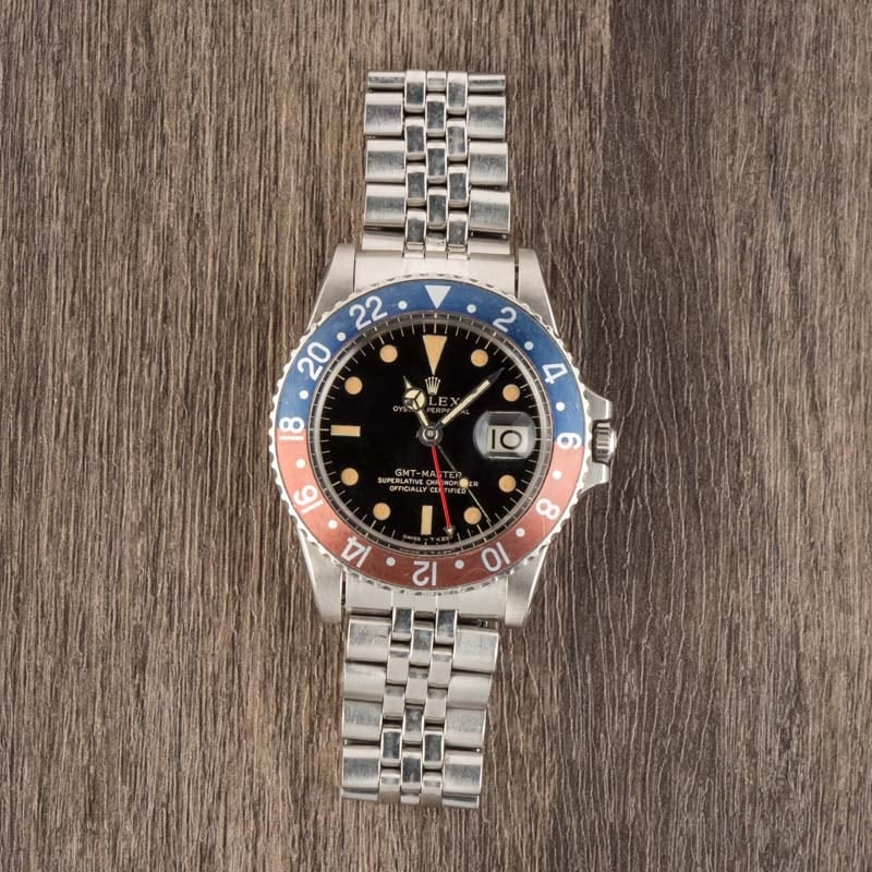 Vintage Rolex GMT Master 1675 Pepsi Bezel