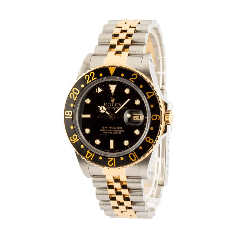 Pre-Owned Rolex GMT-Master 16753 Black Dial