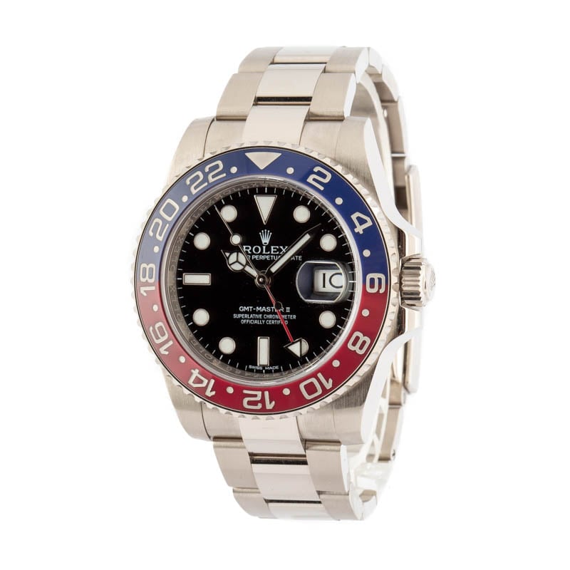 Rolex GMT- Master II Ref 116719 White Gold Oyster Pepsi