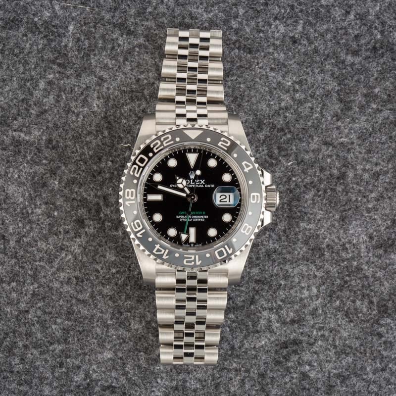 Pre-owned Rolex GMT-Master II ref 126710GRNR Jubilee