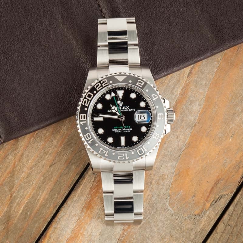 Rolex GMT-Master II ref 126710GRNR Stainless Steel Oyster