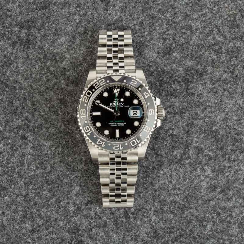 Pre-owned Rolex GMT-Master II ref 126710GRNR Jubilee