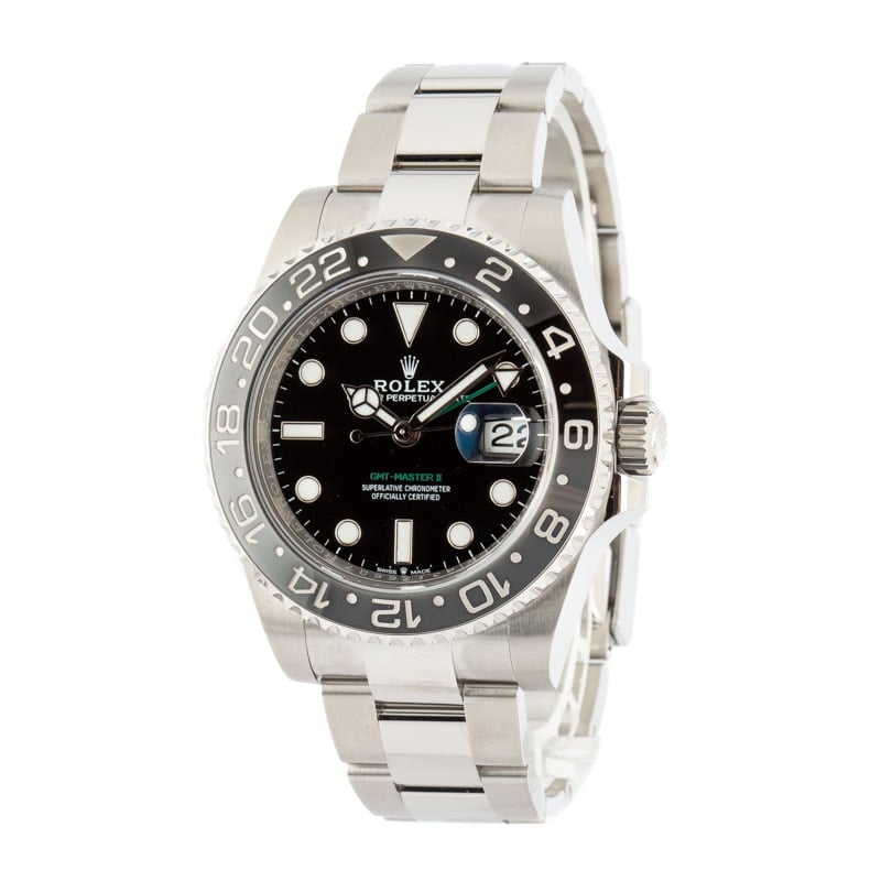 Pre-owned Rolex GMT-Master II ref 126710GRNR Stainless Steel