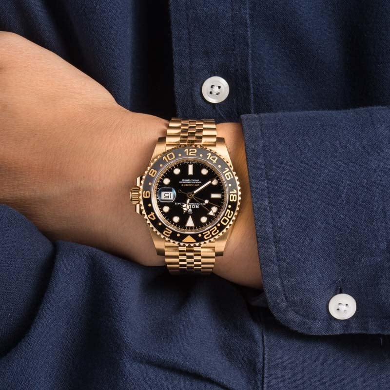 Rolex GMT-Master II Ref 126718 18k Yellow Gold Jubilee