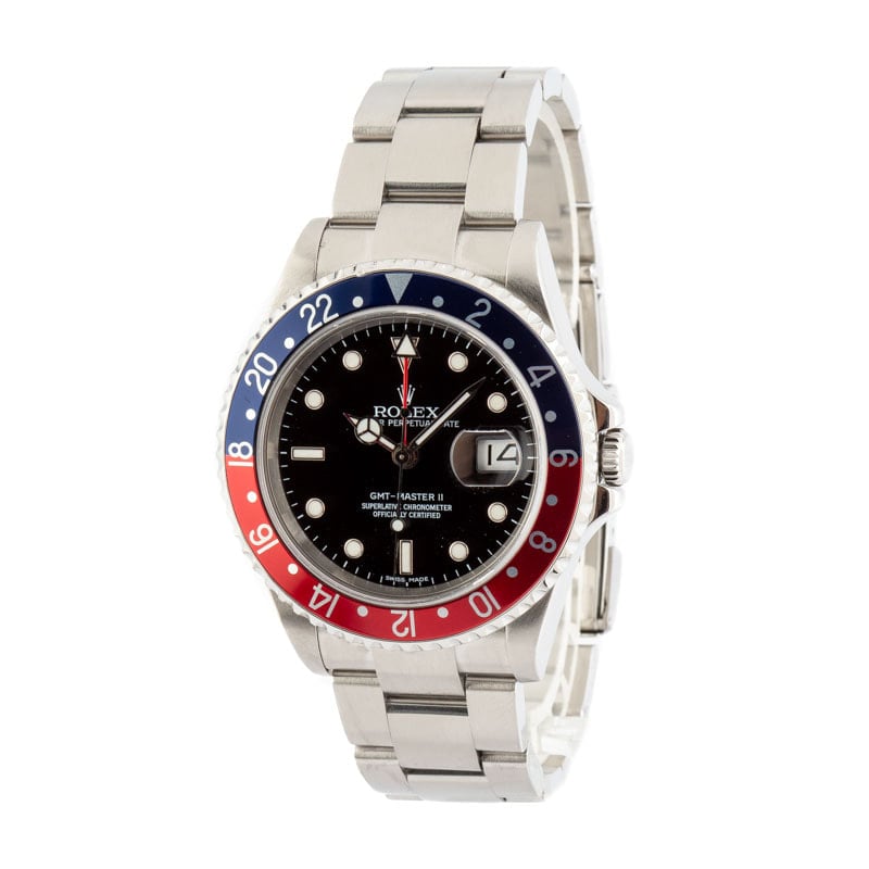 Men's Rolex GMT-Master II 16710 Pepsi Insert