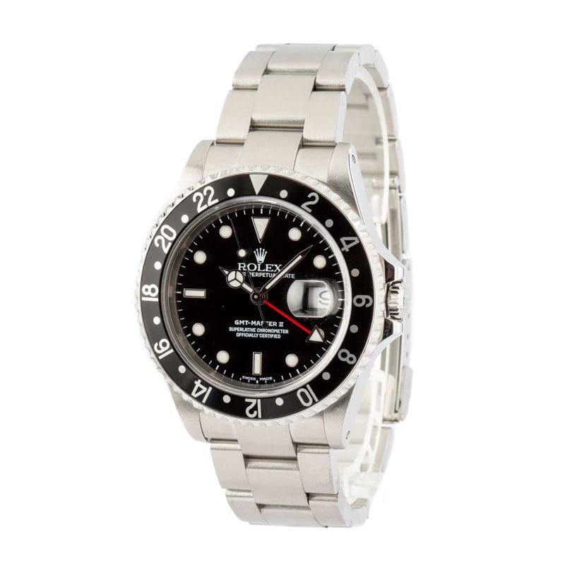 Used Rolex GMT-Master II ref 16710 Black Dial