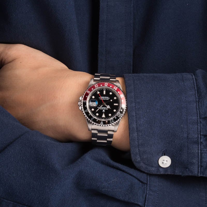 Used Stainless Steel Rolex GMT-Master II Ref 16710 Coke