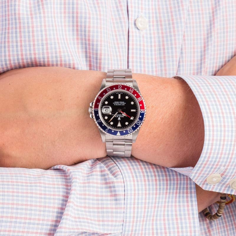 Men's Rolex GMT-Master II 16710 Pepsi Insert