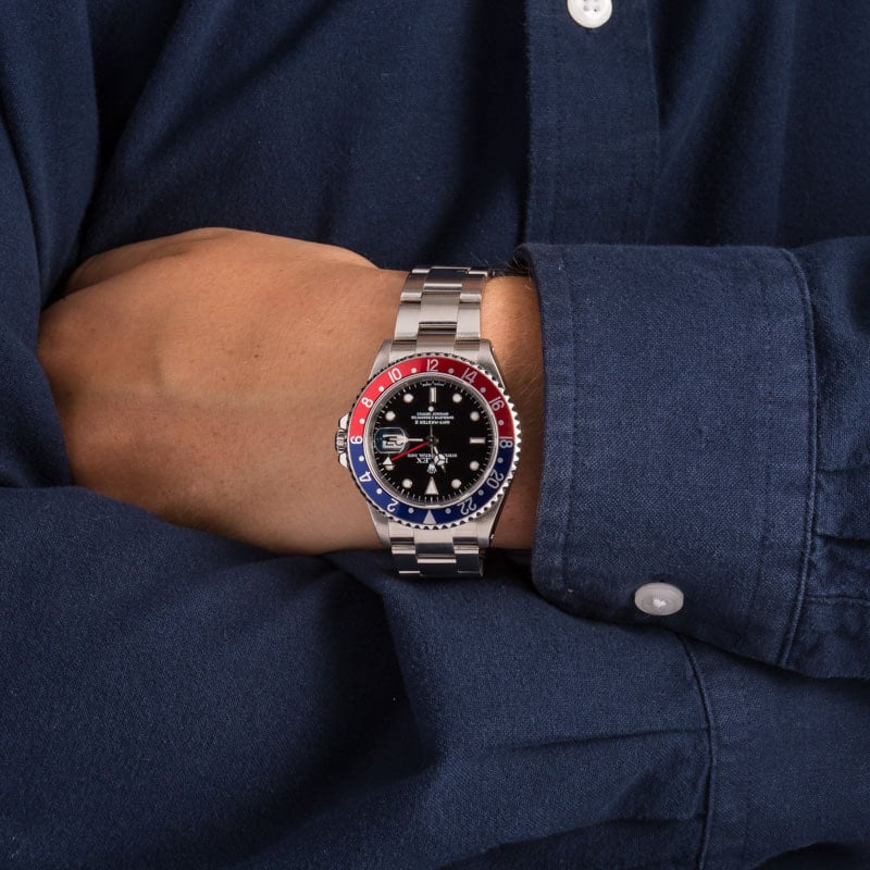 Men's Rolex GMT-Master II 16710 Stainless Steel