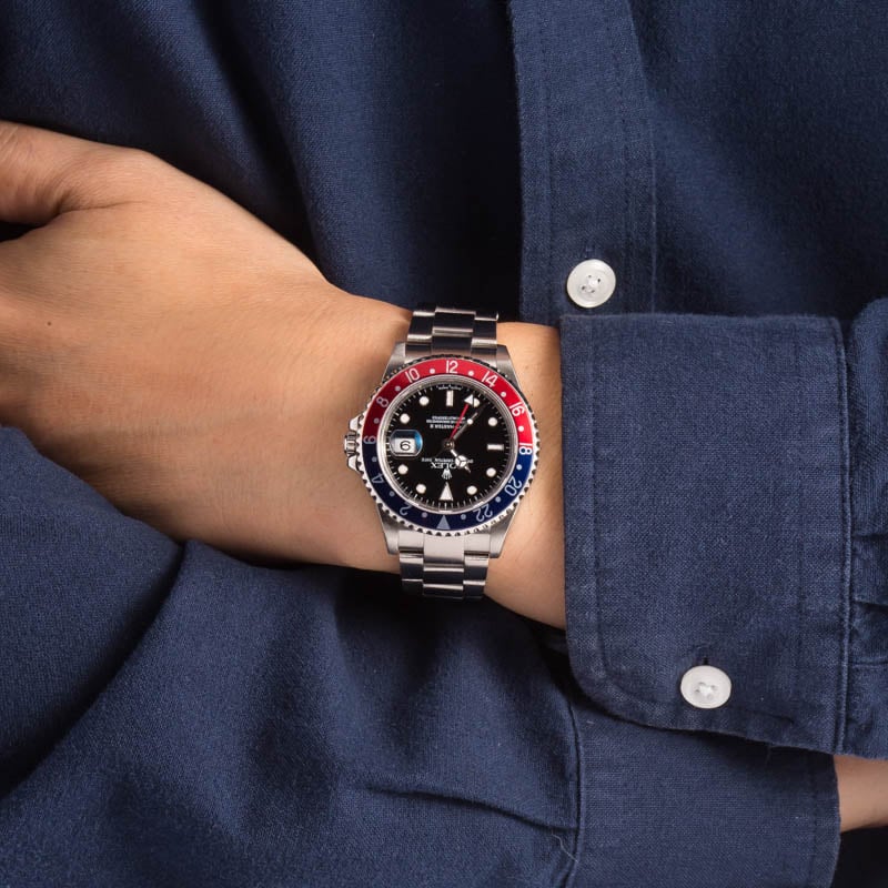 Pre-Owned Rolex GMT-Master II Ref 16710 Pepsi