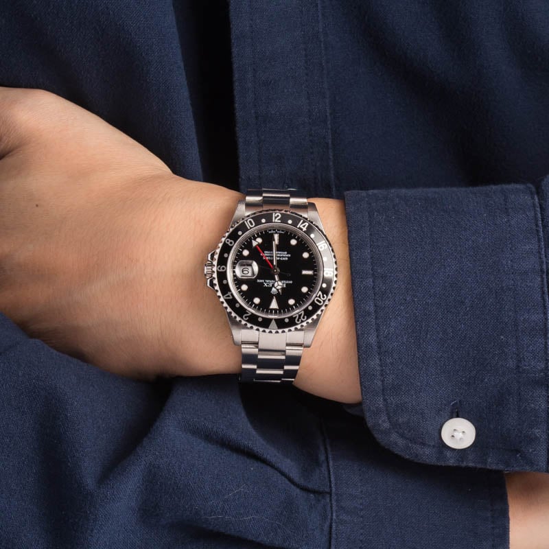 Used Rolex GMT-Master II ref 16710 Black Dial