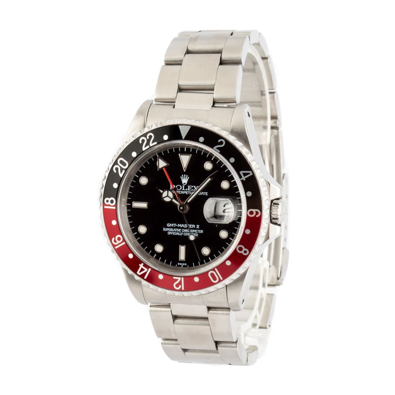 Used Rolex GMT-Master II Ref 16710 Red & Black Coke