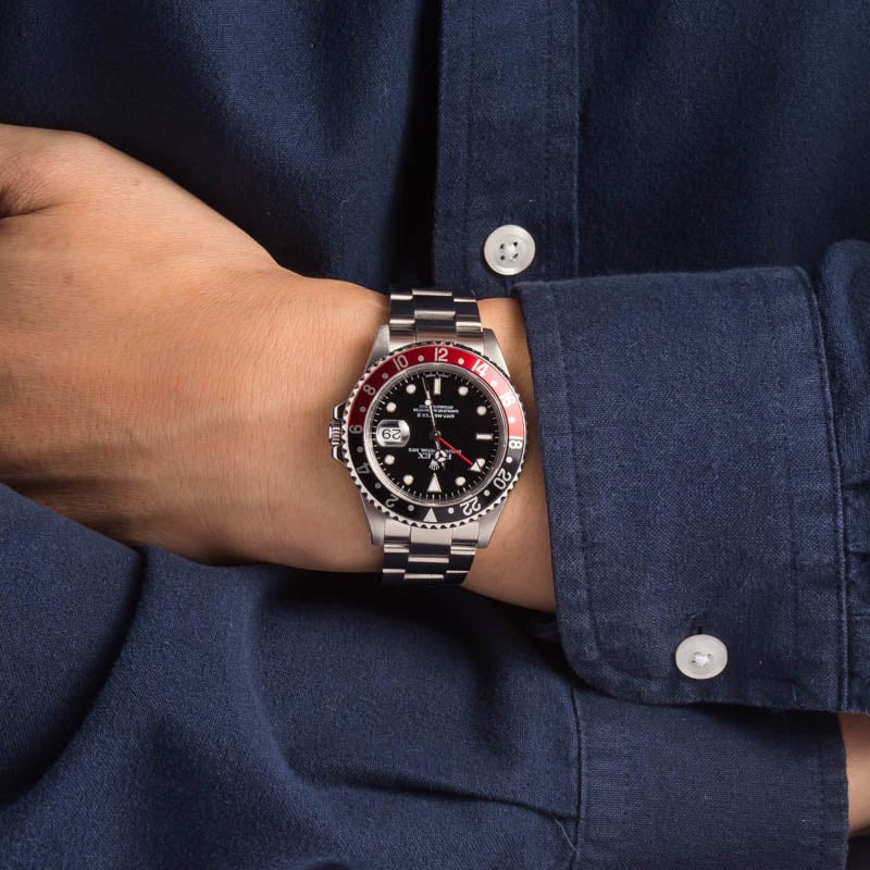 Used Stainless Steel Rolex GMT-Master II Ref 16710 Coke